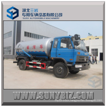 Dongfeng 4X2 12000L Vacuum Suction Sewage Truck High-Pressure Sewer Flushing Vehicle
